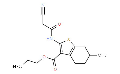 Propyl 2-[(cyanoacetyl)amino]-6-methyl-4,5,6,7-tetrahydro-1-benzothiophene-3-carboxylate
