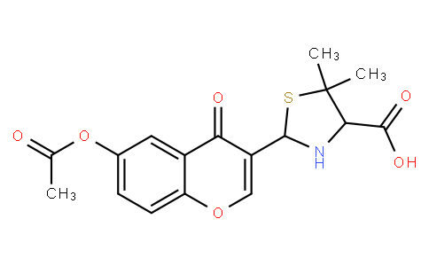 2-[6-(Acetyloxy)-4-oxo-4H-chromen-3-yl]-5,5-dimethyl-1,3-thiazolidine-4-carboxylic acid