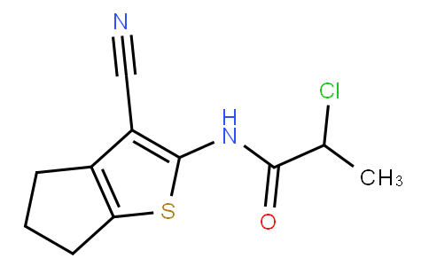 2-Chloro-N-(3-cyano-5,6-dihydro-4H-cyclopenta-[b]thien-2-yl)propanamide