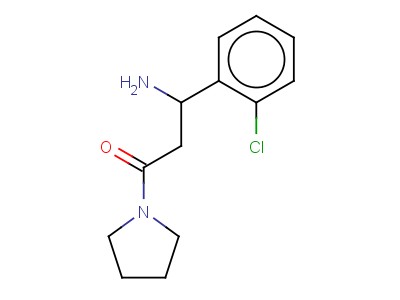 N-pyrrolidin-3-amino-3-(2'-chlorophenyl)propionamide