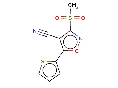 3-(Methylsulfonyl)-5-(2-thienyl)isoxazole-4-carbonitrile