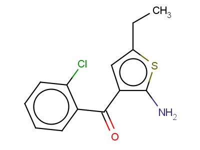 2-Amino-3-o-chlorobenzoyl-5-ethylthiophene