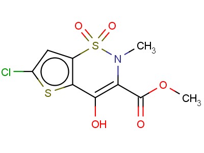 6-Chloro-4-hydroxy-2-methyl-2h-thieno[2,3-e]-1,2-thiazine-3-carboxylic acid methyl ester 1,1-dioxide
