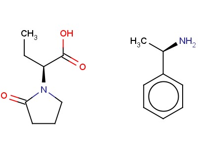 (S)-alpha-ethyl-2-oxo-1-pyrrolidineacetic acid (r)-alpha-methylbenzenemethanamine salt