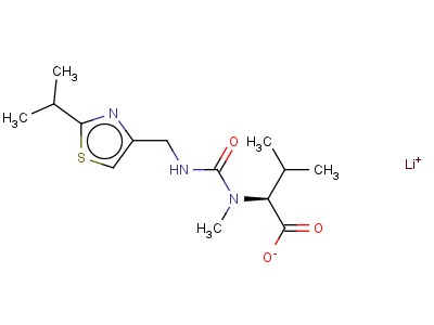 N-[n-methyl-n-((2-isopropyl-4-thiazolyl)methyl)aminocarbonyl]-l-valine lithium salt