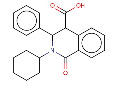 2-Cyclohexyl-1-oxo-3-phenyl-1,2,3,4-tetrahydro-4-isoquinolinecarboxylic acid