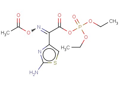 O,o-diethylphosphoryl (z)-2-(2-aminothiazol-4-yl)-2-acetyloxyiminoacetate