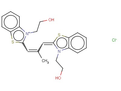 3-(2-Oxy-ethyl)-2-[3-(3-(2-oxy-ethyl)-2-benzothiazolinylidene)-2-methyl-1-propenyl)] benzothiazolium chloride