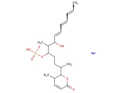 5,5-Dihydro-5-methyl-6-(1,5-dimethyl-6-hydroxy-4-(phosphoryloxy)trideca-7,9,11-trienyl)-2h-pyran-2-one (sodium salt)