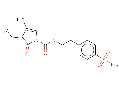 4-[2-[(3-ethyl-4-methyl-2-oxo-3-pyrrolin-1-yl)carboxamido]ethyl]benzenesulfonamide