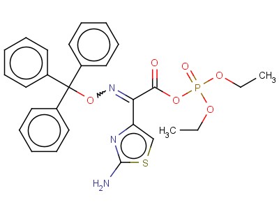 O,o-diethylphosphoryl (z)-2-(2-aminothiazol-4-yl)-2-trityloxyiminoacetate