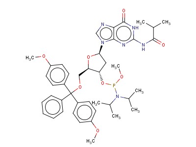 5'-O-(4,4'-dimethoxytrityl)-n2-isobutyryl-2'-deoxyguanosine-3'-(methyl-n,n-diisopropyl)phosphoramidite