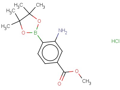 (2-Amino-4-methoxycarbonyl)benzeneboronic acid pinacol ester hydrochloride