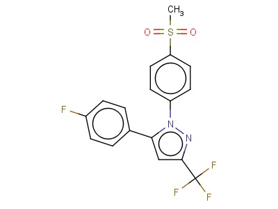 1-[(4-methylsulfonyl)phenyl]-3-trifluoromethyl-5-(4-fluorophenyl)pyrazole