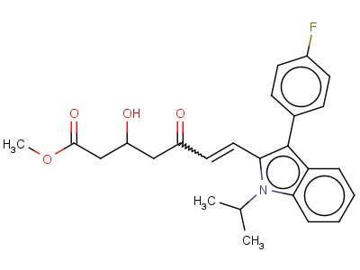 3-Methyl(e)-7-[3-(4-fluorophenyl)-1-methylethyl-indol-2-yl]-3-hydroxy-5-oxohept-6-enoate