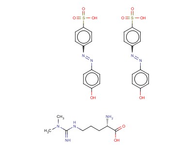 N,n'g-dimethyl-l-arginine di(p-hydroxyazobenzene-p'-sulfonate)