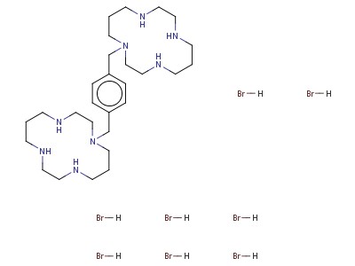 1,1'-[ 1,4-phenylenebis(methylene)]bis[ 1,4,8,11-tetraazacyclotetradecane] octahydrobromide dihydrate