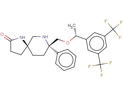 (5S,8S)-8-(((R)-1-(3,5-bis(trifluoromethyl)phenyl)ethoxy)methyl)-8-phenyl-1,7-diazaspiro[4.5]decan-2-one